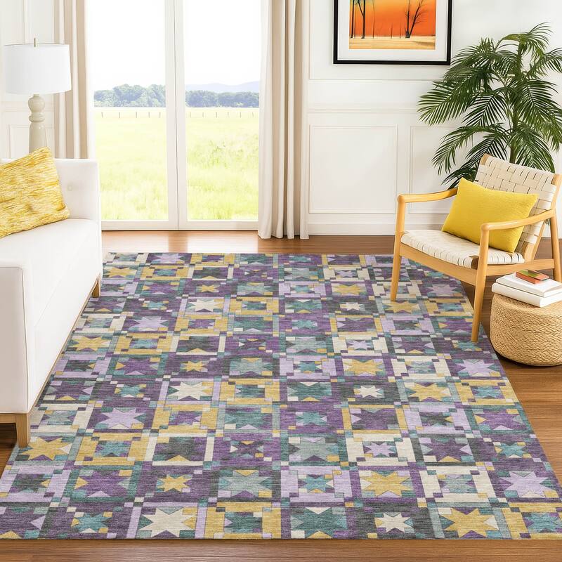 Machine Washable Indoor/ Outdoor Global Goddard Chantille Rug