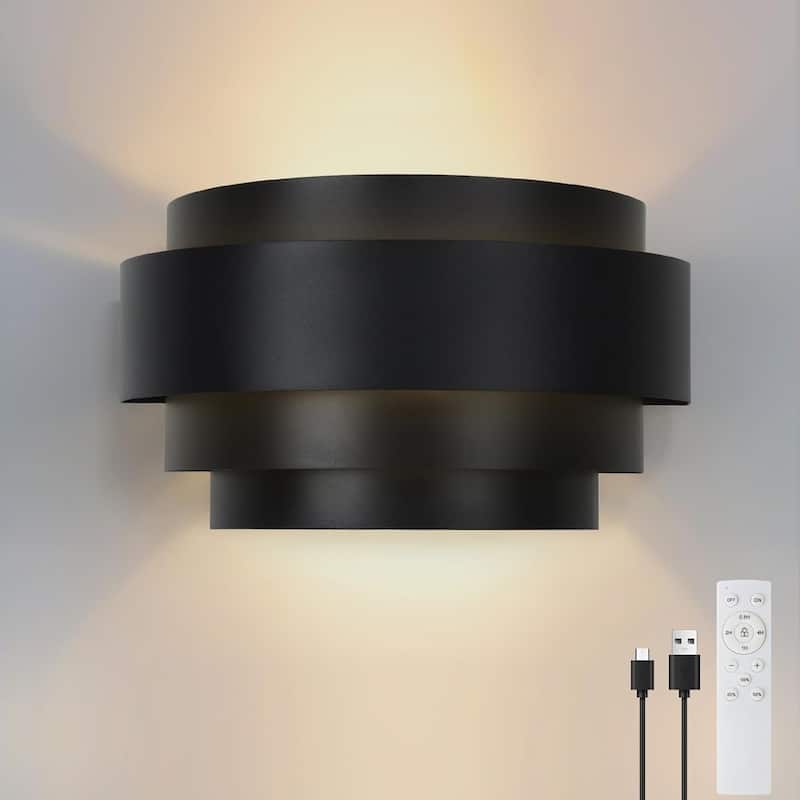 Dimmable hallway light black wall light ‎aluminum entryway light