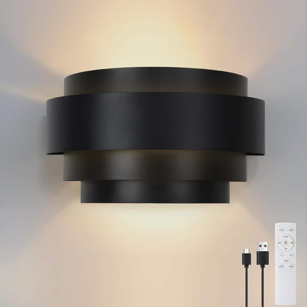 Dimmable hallway light black wall light ‎aluminum entryway light