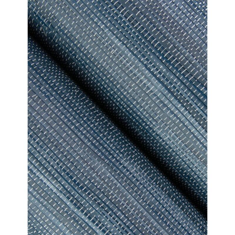 A-Street Prints Exhale Indigo Woven Faux Grasscloth Wallpaper
