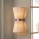 preview thumbnail 2 of 9, 2-Light Modern Boho Natural Ivory Hand-Woven Rope Fabric Flush Mount Wall Lighting Up&Down Wall Sconces