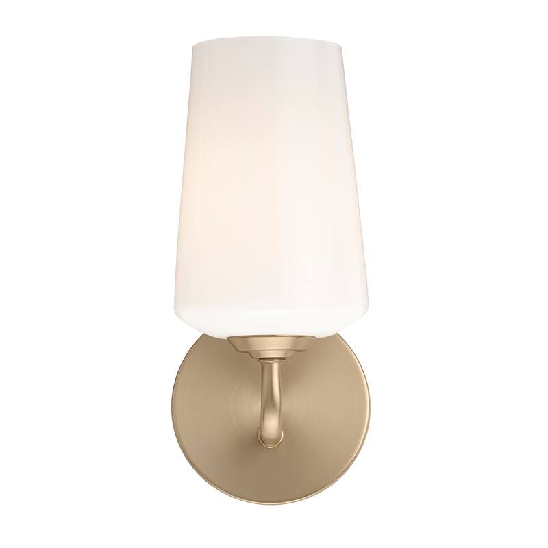 Progress Lighting P710149 Celino 11" Tall Wall Sconce with White Glass