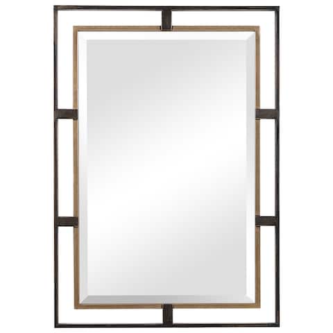 Uttermost Carrizo Gold and Bronze Rectangle Mirror