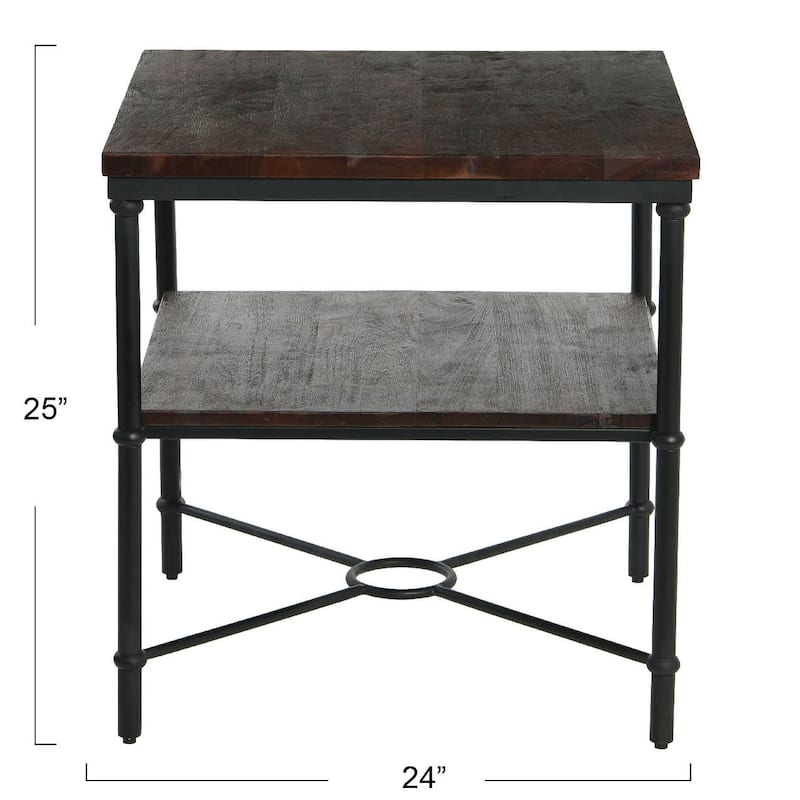 End Table with Storage Shelf