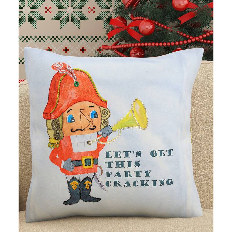 Vibhsa Nutcracker Party Christmas Pillow 20" x 20"