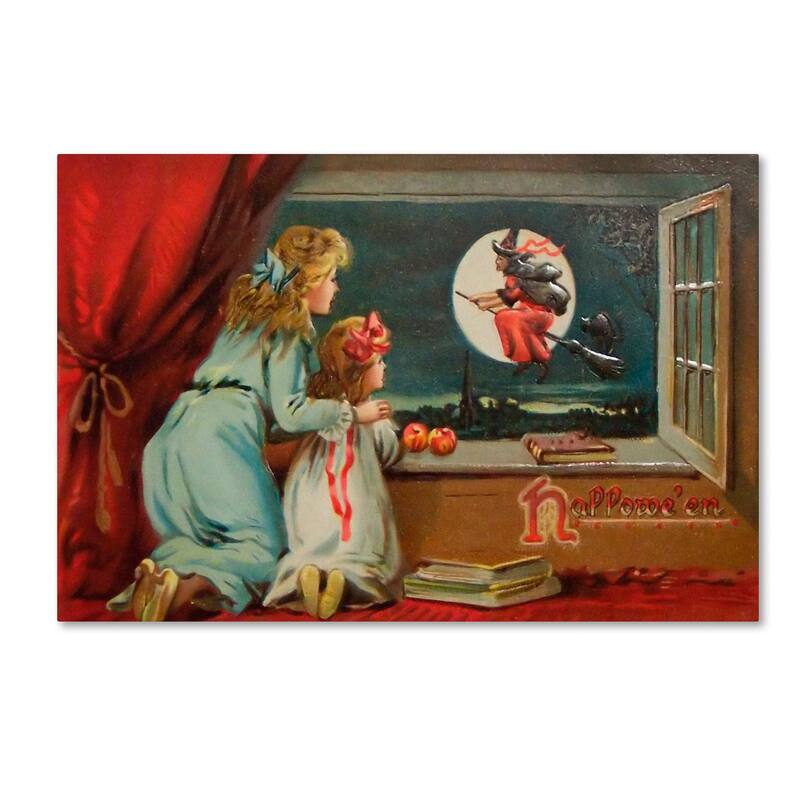 Vintage Apple Collection 'Halloween Out The Window' Canvas Art