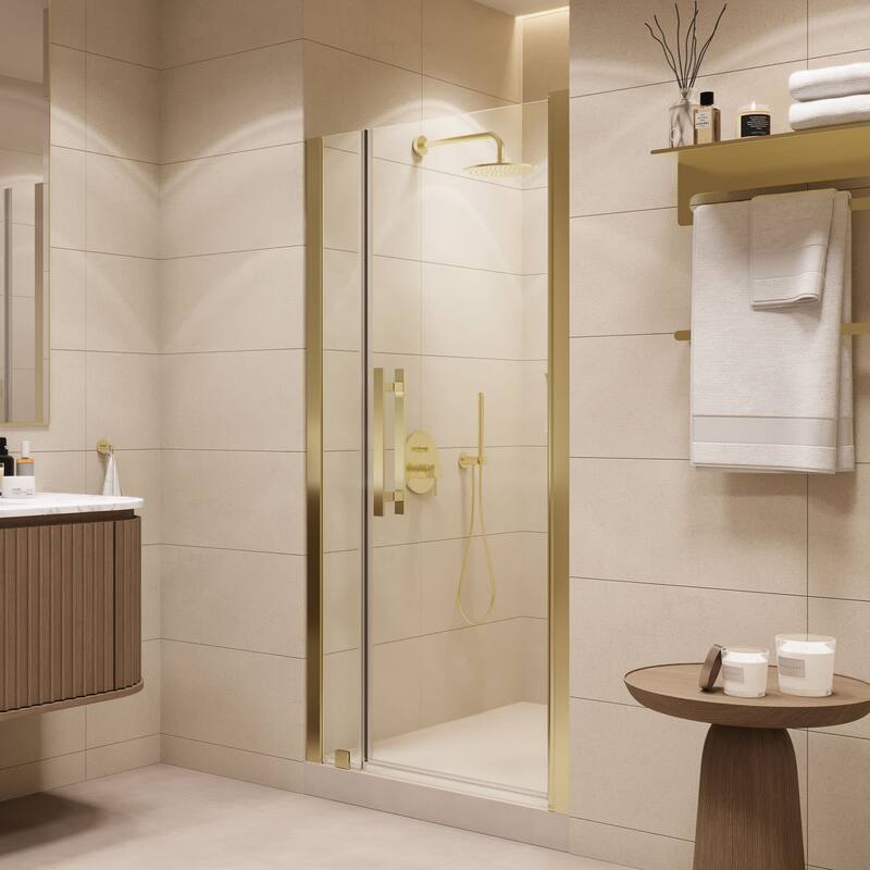 Ove Decors 15SGP-PASA35 Pasadena 72" High x 35-3/4" Wide Pivot - Brushed Gold