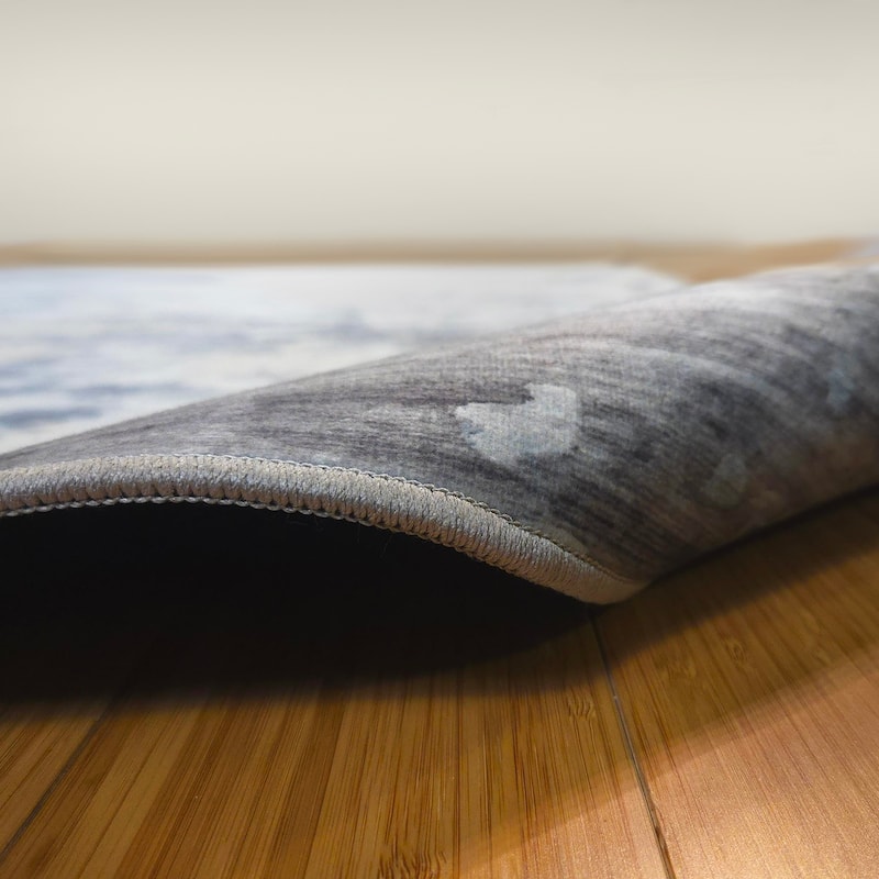 Gertmenian Crystal Print Soft Flat Pile Polyester Slip Resistant Washable Indoor Printed Area Rug Collection
