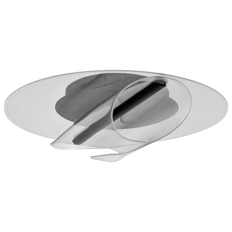 Geneva - 18 Inch LED Flush Mount - Matte Black - Silk Screened Acrylic Lens - Matte Black