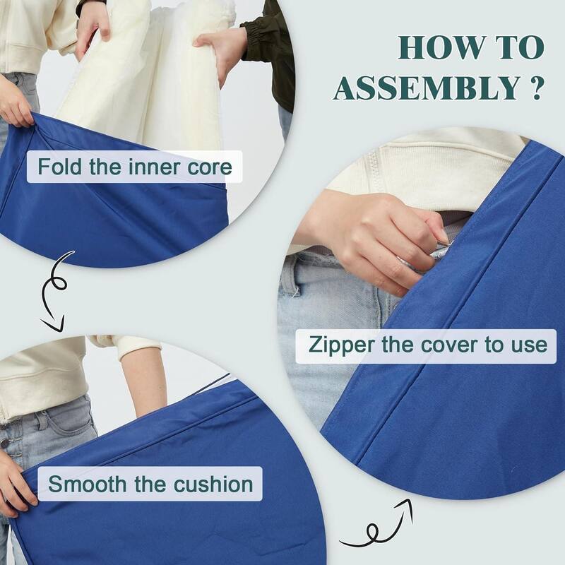 14 Pack Patio Cushion Covers, 100% Polyester Fabric Cushions Slipcover Replacement w/Zipper, Fit for Rattan Sectional Sofa Set