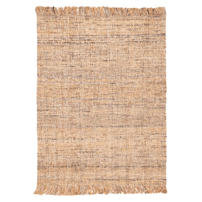 ECARPETGALLERY Flat-Weave Palas Denizli Beige, Tan Wool Rug - 5'7 x 7'7
