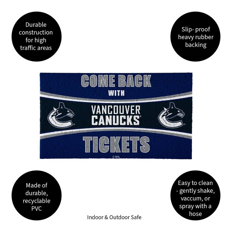 Toronto Maple Leafs 28 in. x 16 in. PVC "Come Back With Tickets" Trapper Door Mat