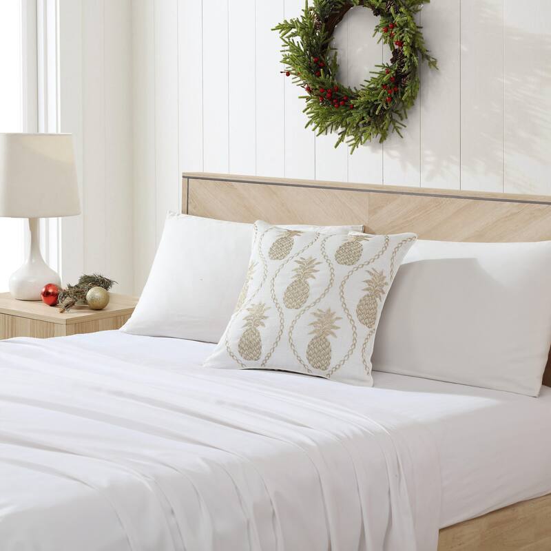 Tommy Bahama Golden Pineapples Gold Throw Pillow