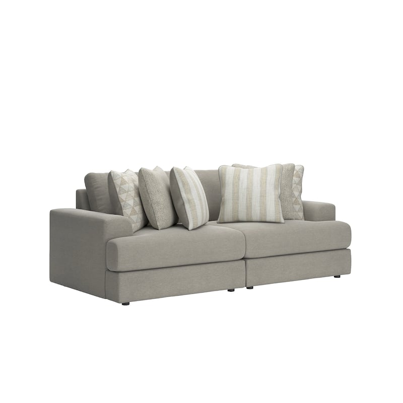 Signature Design by Ashley Avaliyah Gray 2-Piece Sectional Loveseat - 93" W x 44" D x 37" H