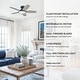 preview thumbnail 66 of 113, 5 - Blade Low Profile Flush Mount Modern Ceiling Fan with LED Light and Remote