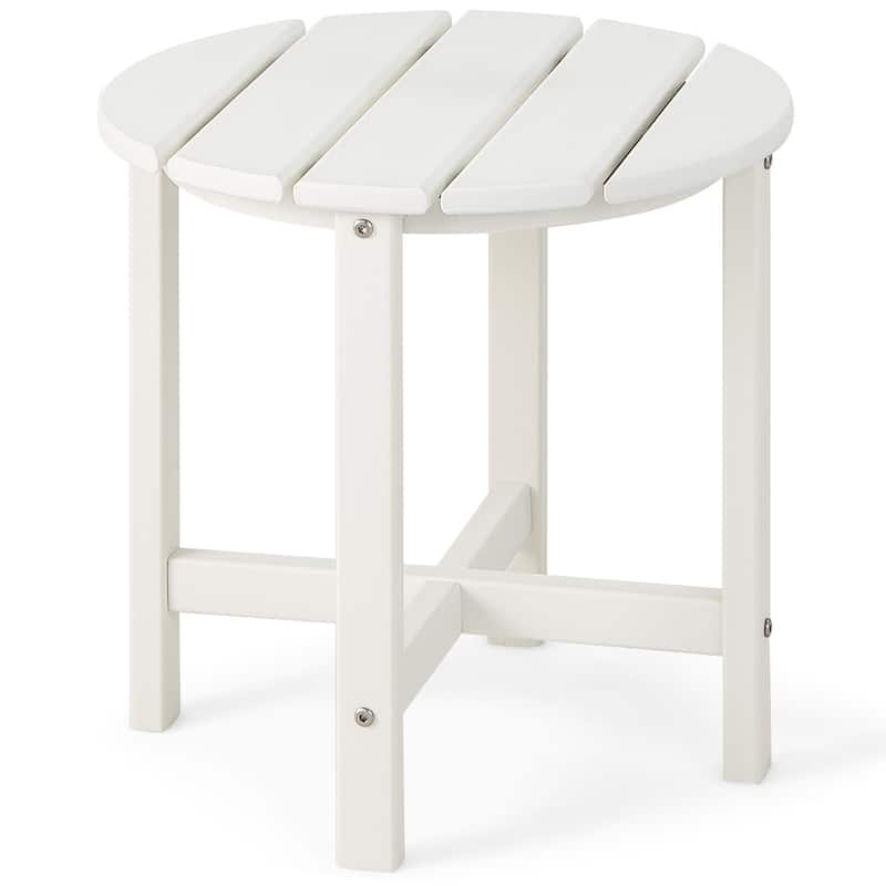Gymax 2PCS 18''Adirondack Side Table Weather Resistant HDPE Garden