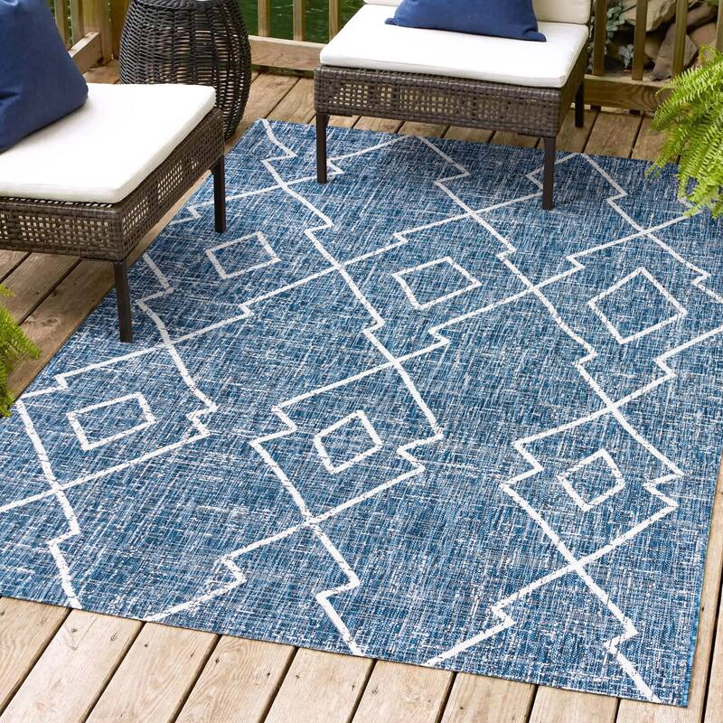 JONATHAN Y Derya Tribal Diamond Trellis Indoor/Outdoor Area Rug