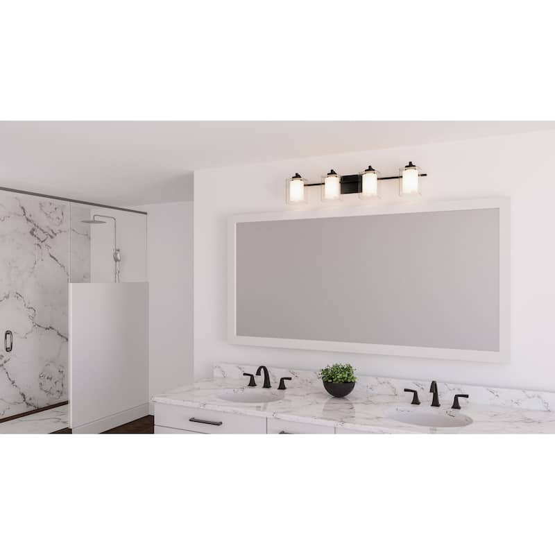 Kolt 4-Light Matte Black Vanity Light