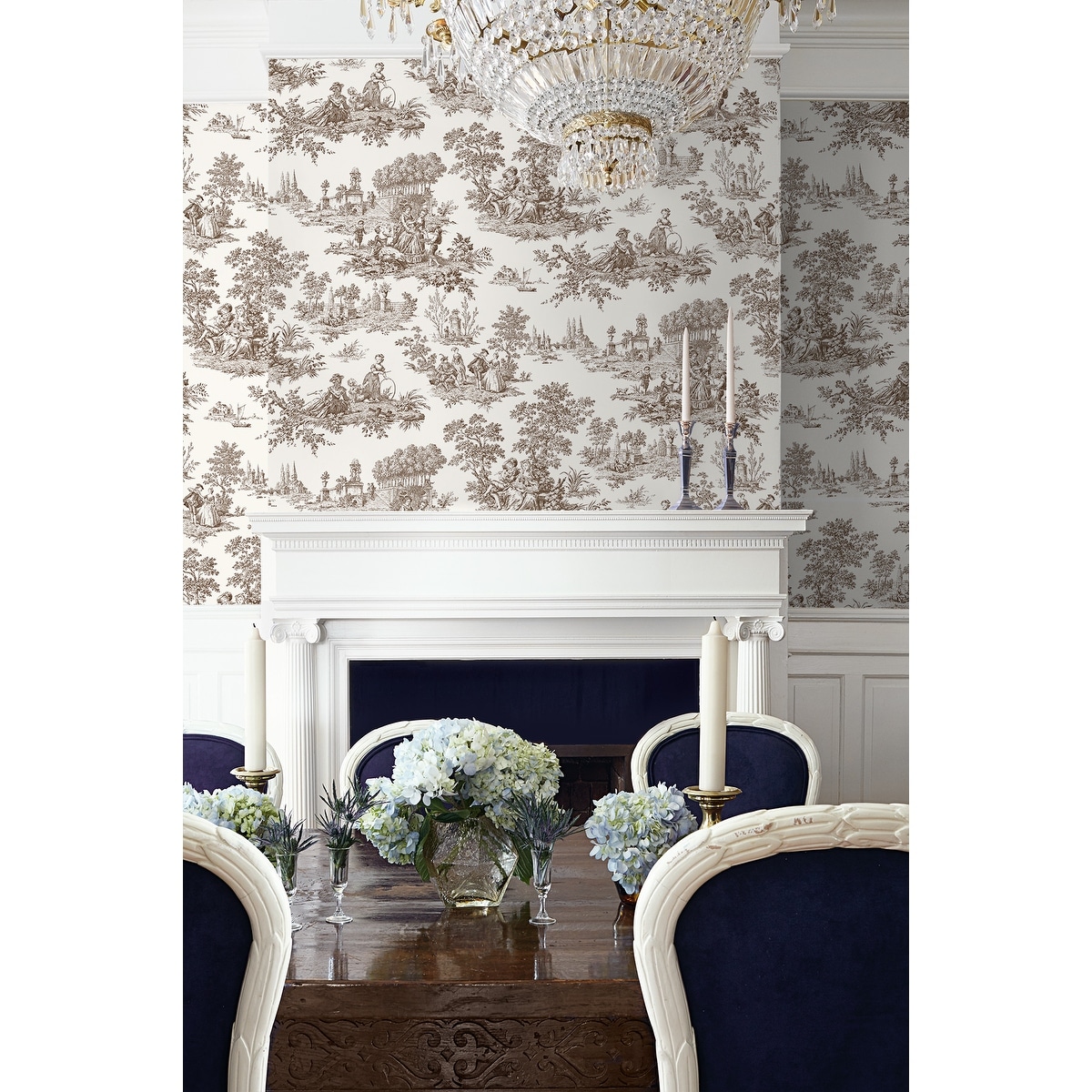 NextWall Chateau Toile Peel and Stick Wallpaper - Bed Bath & Beyond -  35054438