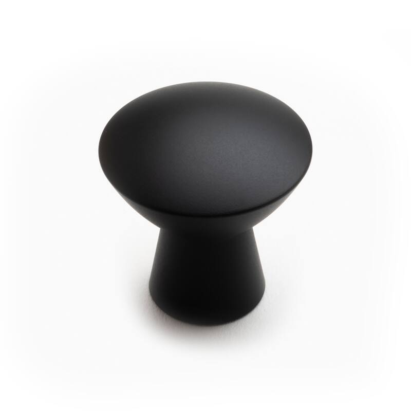 RK International Gibraltar 1-1/4 Inch Mushroom Cabinet Knob - Black