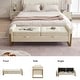 preview thumbnail 43 of 79, 66" Storage Bench King Size End of Bed with Double Lids and Gold Legs