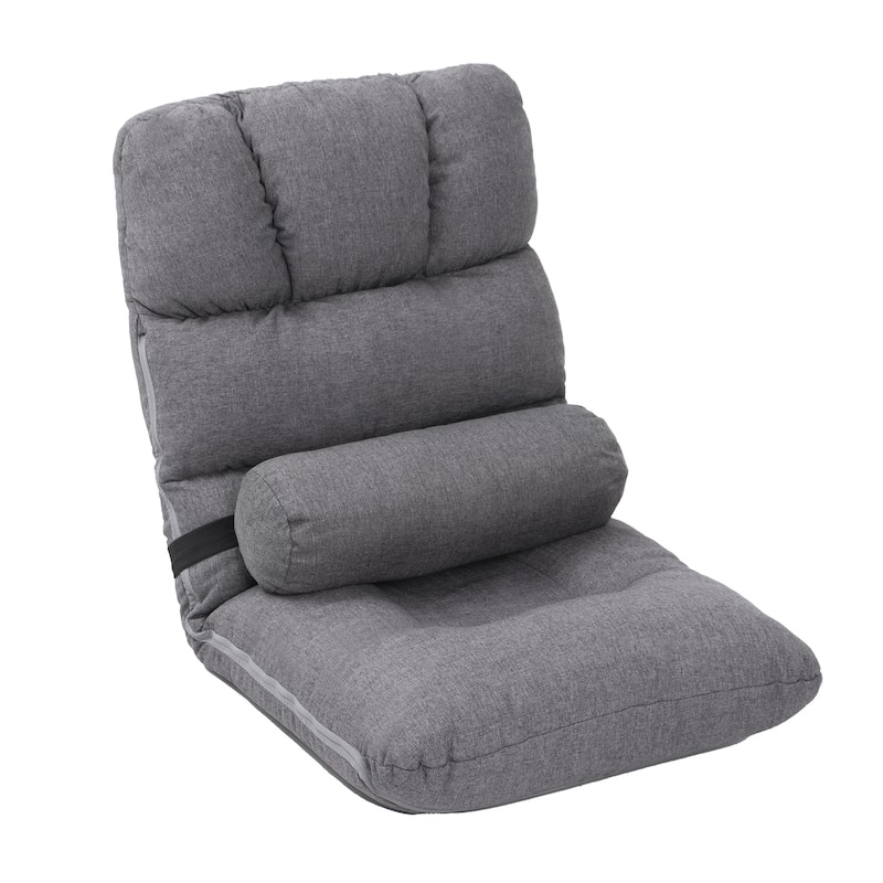 Pellebant Adjustable Padded Floor Chair Recliner With Back Pocket