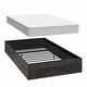 preview thumbnail 4 of 13, RealRooms DreamSaver Set Platform Bed Frame + Mattress Included, Twin Size Platform Bed and 6-Inch Mattress Set, Black Oak