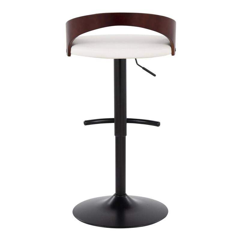 Grotto Adjustable Barstool with Back Base- Set Of 3