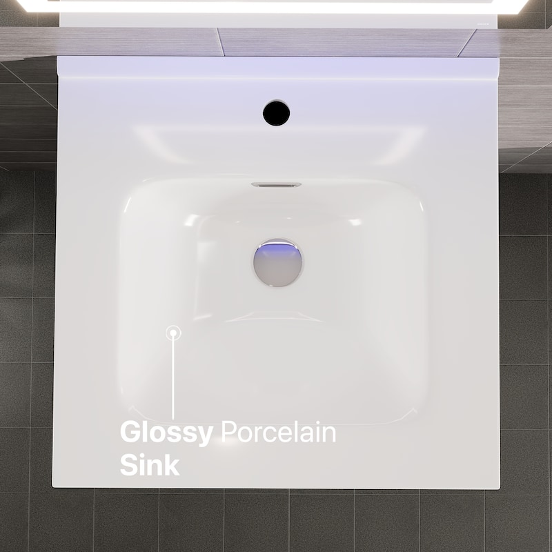 Eviva Deluxe 20"W x 18"D Vanity with White Porcelain Integrated Sink