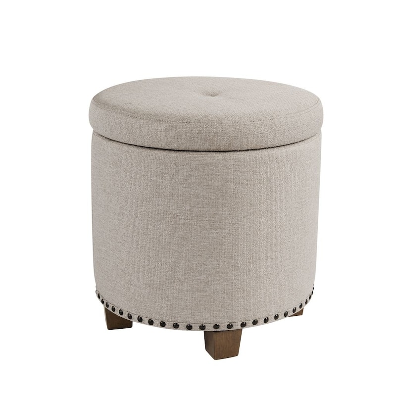 HomePop Storage Ottoman with Nailheads