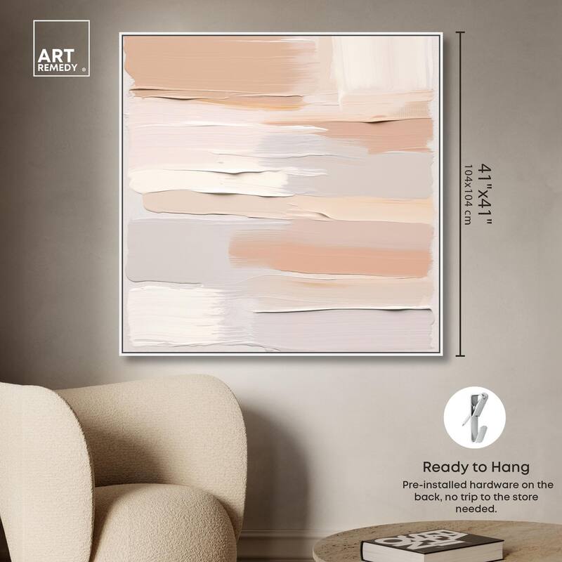 Roseate Cream Tones I Canvas by Art Remedy