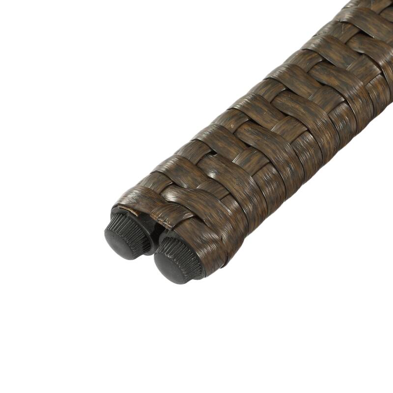 Rectangular Wicker Outdoor Coffee Table With Glass Top