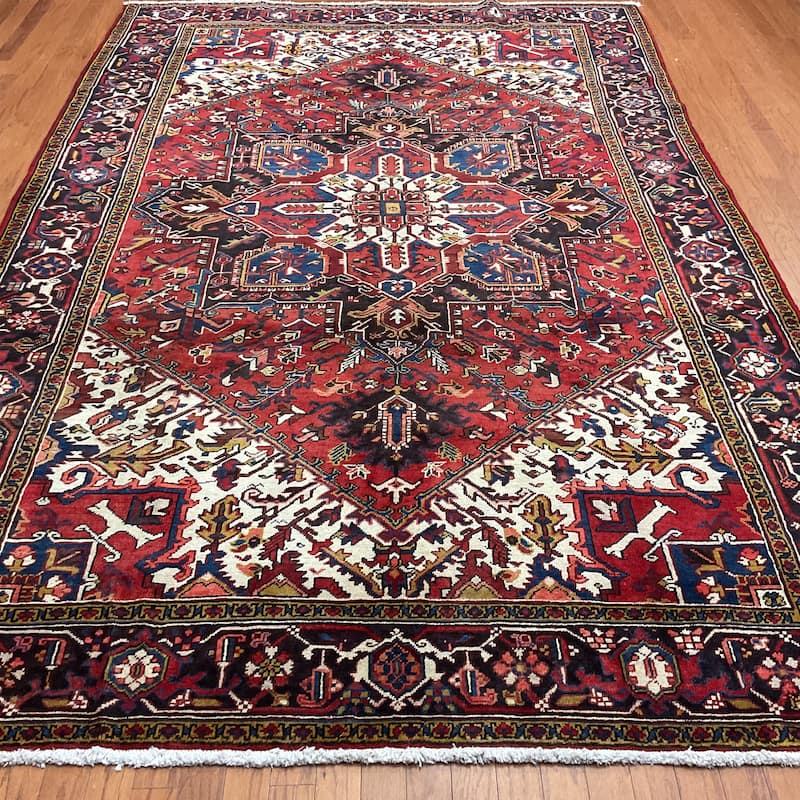 HERAT ORIENTAL Handmade Fine Heriz Rug - 7'7" x 10'7"
