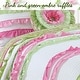 preview thumbnail 6 of 5, Cozy Line Charlotte Chic Pink Green Ruffle Quilt Bedding Set