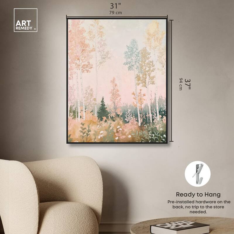 Birch Trees Canvas by Art Remedy