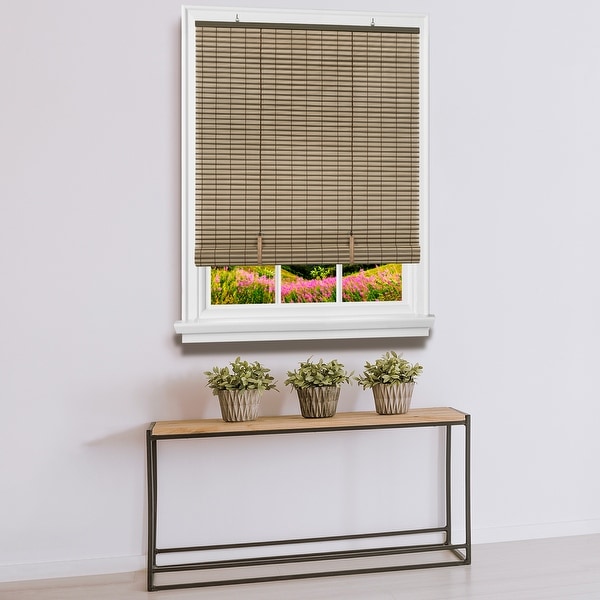 Porch & Den Longbow Vinyl Cordless Roll-up Veranda Blind. Opens flyout.