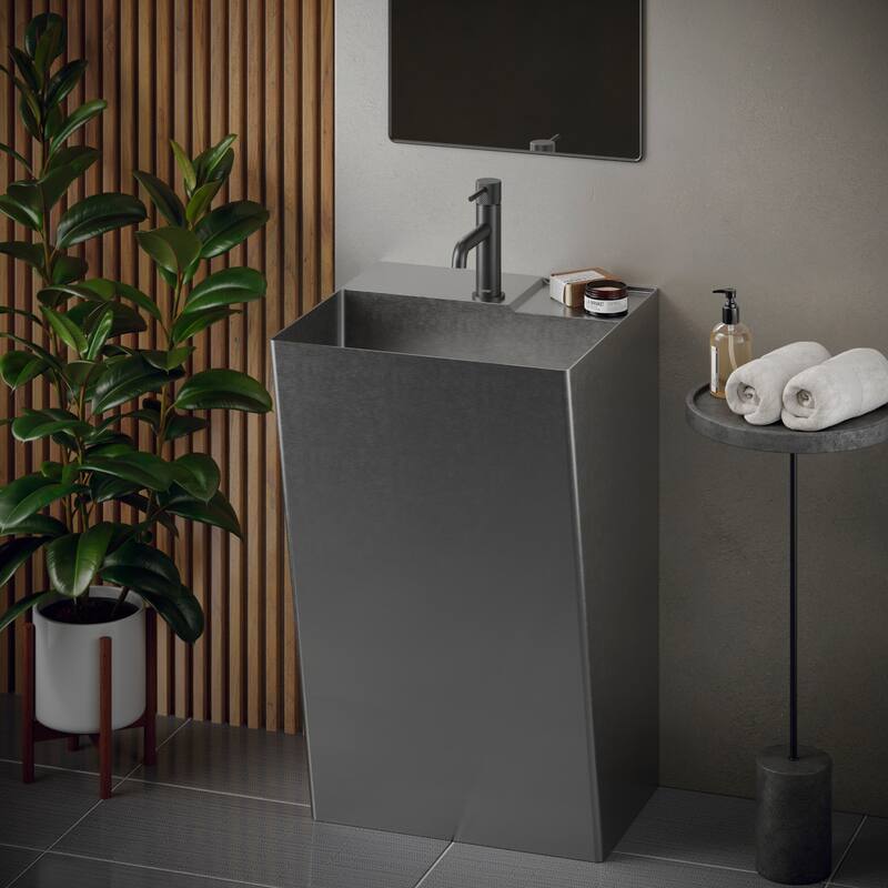 Karran Tryst KBF460 Single-Handle Single Hole Basin Bathroom Faucet with Matching Pop-up Drain