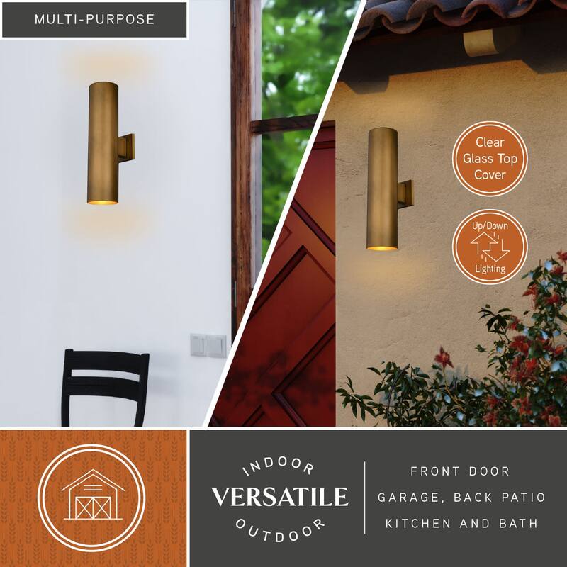 Vaxcel Lighting T0789 Chiasso 2 Light 20" Tall Outdoor Wall Sconce