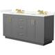 Option Dark Gray / Giotto Quartz Top / Brushed Gold