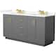 Option Dark Gray / Giotto Quartz Top / Brushed Gold