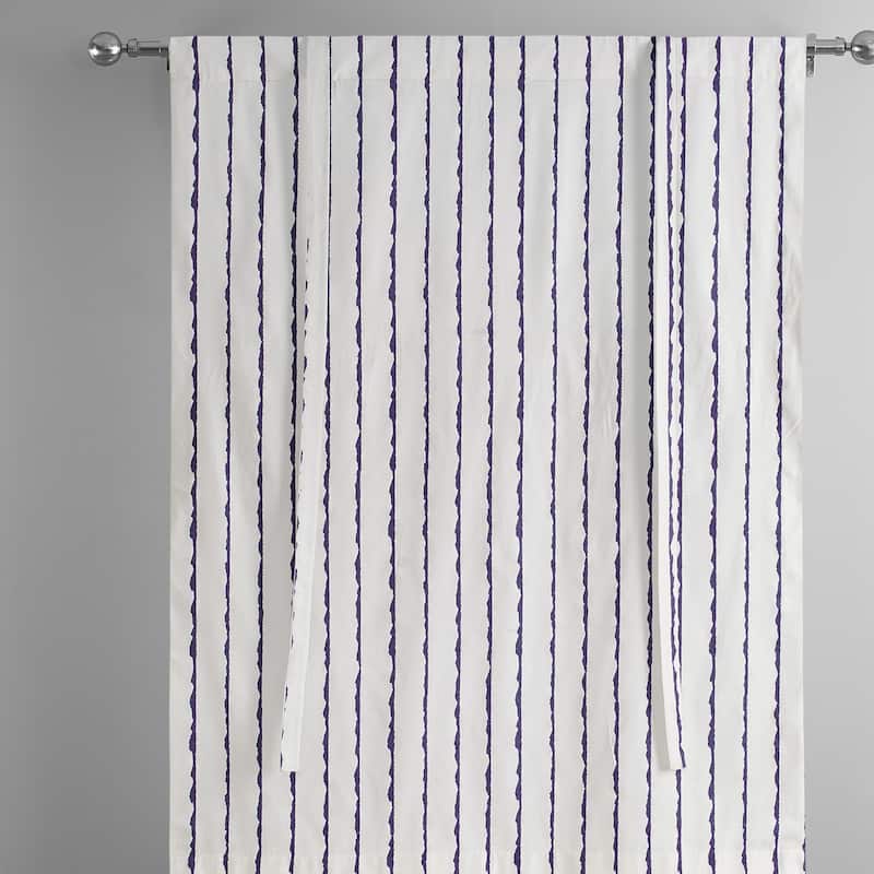 Exclusive Fabrics Sharkskin Printed Cotton Tie-Up Window Shade (1 Panel)