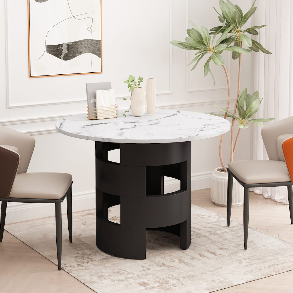 42.12"Modern Round Dining Table for Dining Room Kitchen