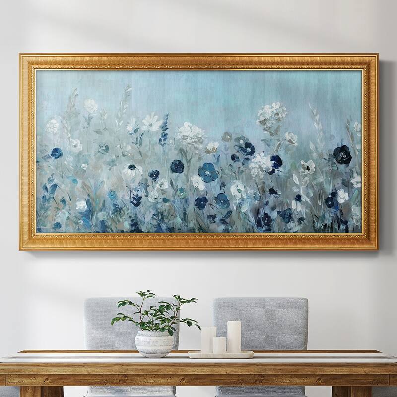 Teal Light Garden Premium Framed Canvas- Ready to Hang