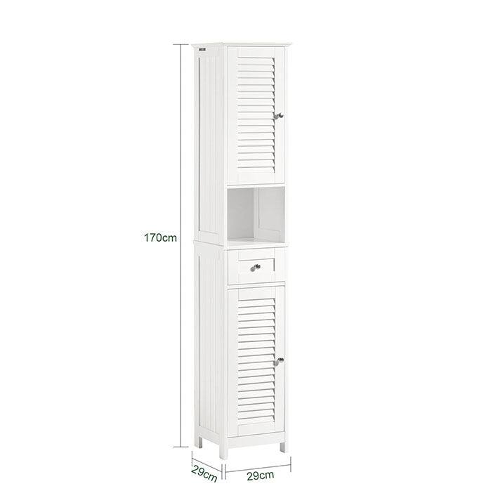 Haotian FRG236-W, Bathroom Tall Cabinet Storage Shelf