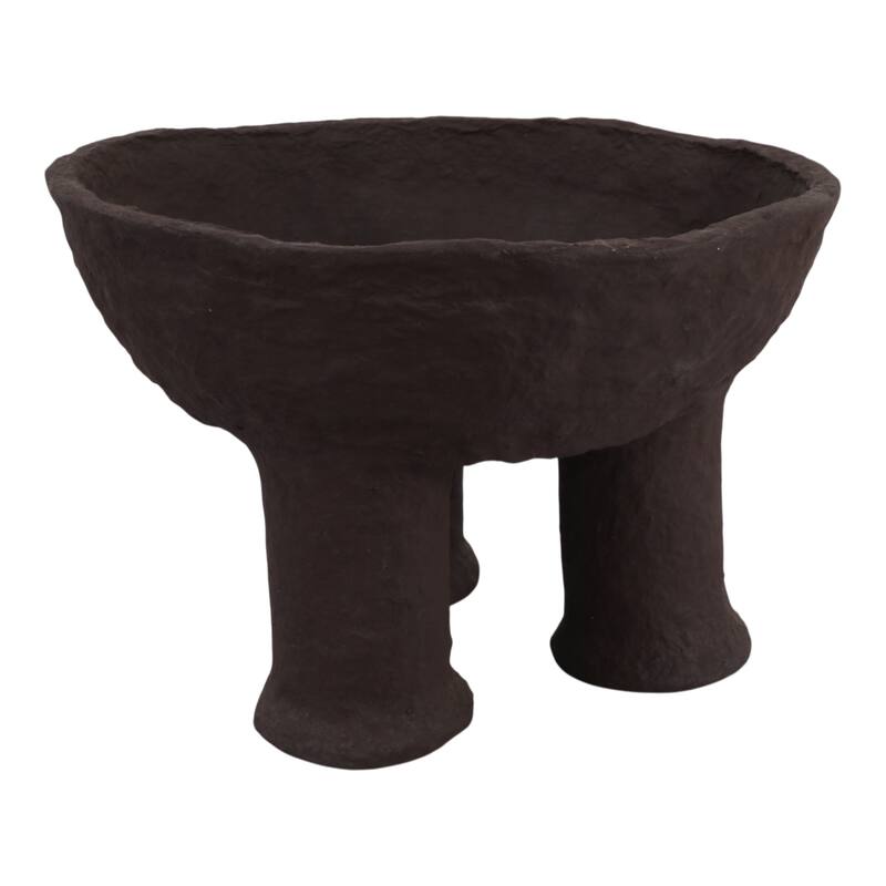 Pottery Paper Mache Decorative Bowl Unique Elevated Design Accent
