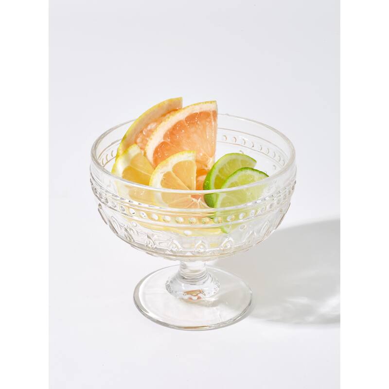Euro Ceramica Fez 4 Piece 13 oz Martini / Dessert Footed Bowl Set