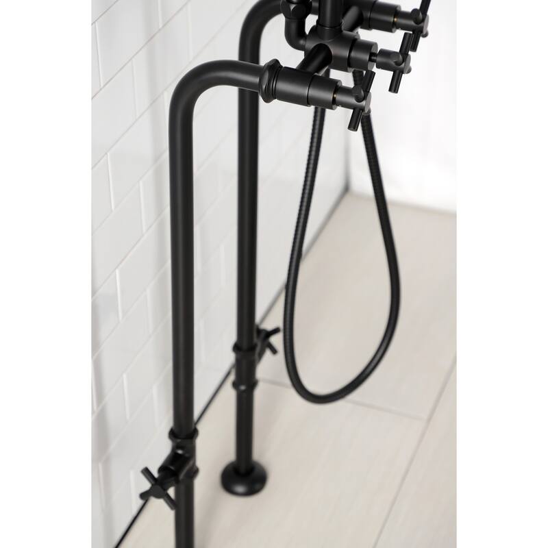 Kingston Brass Concord Freestanding Tub Faucet with Supply Line