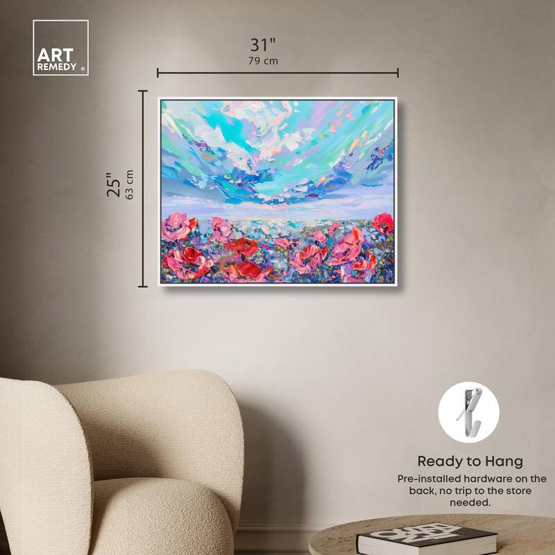 Poppy Paradise Canvas by Art Remedy