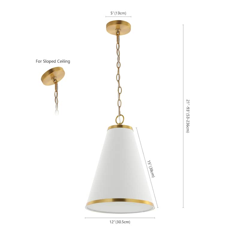 SAFAVIEH Lighting Utta 12-inch Pendant - 12" W x 12" D x 21-93" H - Gold - 12Wx12Dx93H