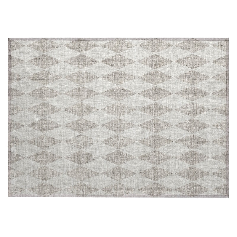 Machine Washable Indoor/ Outdoor Chantille Argyle Rug